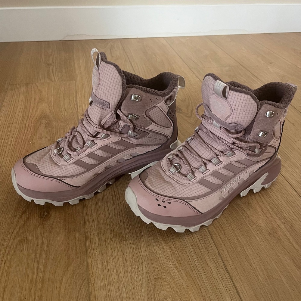 Merrell Moab Speed 2 Thermo Mid Waterproof Boots Womens 10 Adobe Rose Pink